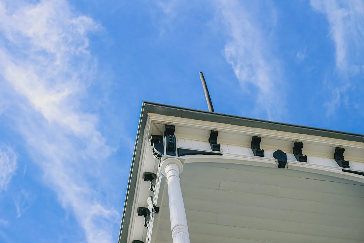 Newly installed seamless gutters on a Kansas City home